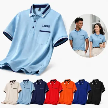 Men's Wrinkle-Resistant Cotton Polo Shirt Short Sleeve