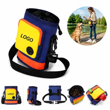 Oxford Drawstring Pet Treat Pouch with Waist Belt