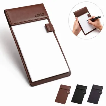 PU Leather Menu Clipboard with Sturdy Clip for Restaurants