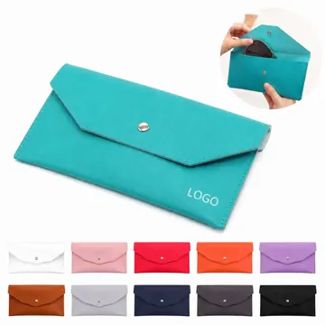Women's PU Leather Envelope Wallet with Secure Snap Closure