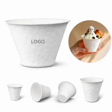 Biodegradable Ice Cream Bowls with Secure Lid, Reusable