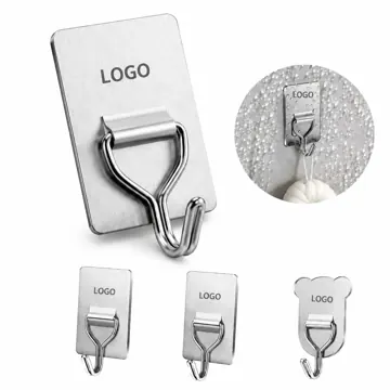 Stainless Steel Self-Adhesive Wall Hooks for Kitchen