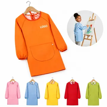 Waterproof Kids Art Smock with Adjustable Snap Closures