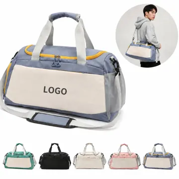 Large-Capacity Trolley Sleeve Travel Bag with Color-Block