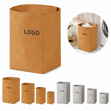 Washable Kraft Paper Storage Basket for Eco-Friendly