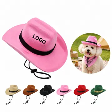 Adjustable Cowboy Hat for Dogs and Cats, Pet Western Costume