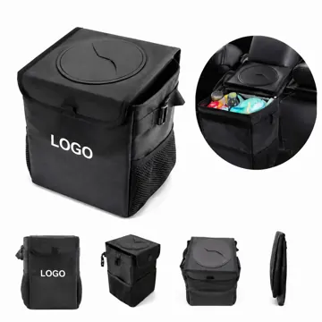 Foldable Waterproof Car Trash Can with Collapsible Storage