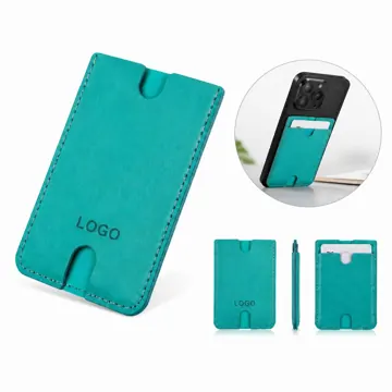 PU Leather Finger Ring Phone Wallet with Card Slots