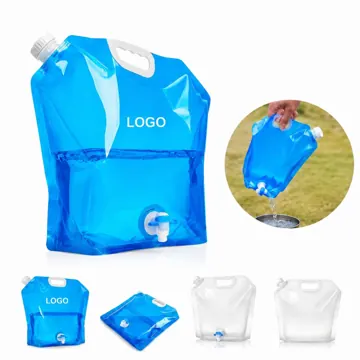 Collapsible Water Bag with Spigot for Camping and Hiking
