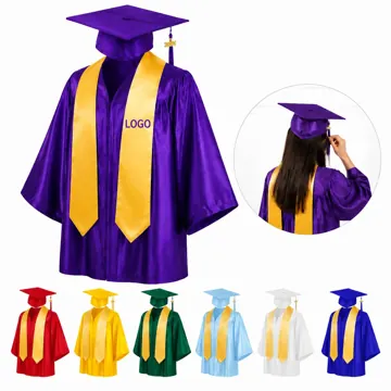 Kids Graduation Cap & Gown Set, Lightweight for Preschool