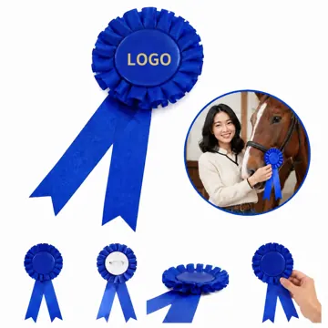 Custom Satin Rosette Award Ribbon Set with Pin Back