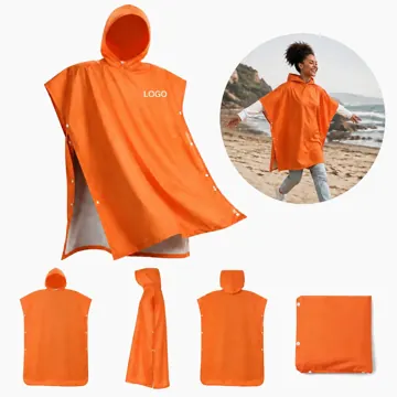 Quick-Dry Hooded Changing Poncho for Beach Swimming