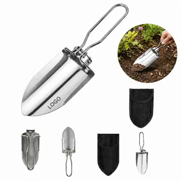 Stainless Steel Folding Trowel with Nylon Pouch, Compact