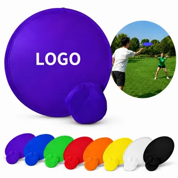 Foldable Nylon Flying Disc Fan with Carry Pouch