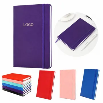 PU Leather A5 Notebook with Elastic Closure for Business