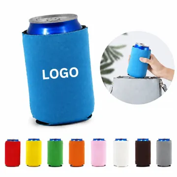 Neoprene Can Cooler Sleeve with Zipper for Insulated
