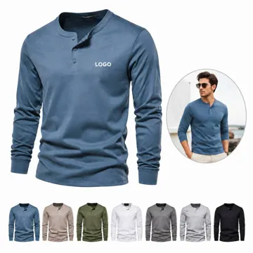 Men's Slim Fit Long Sleeve Crew Neck Tee Casual