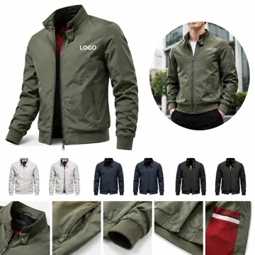 Men's Lightweight Zip-Up Workout Jacket with Pockets