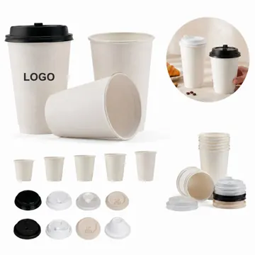 Insulated Paper Cup with Lid, Double Wall, Multi-Size