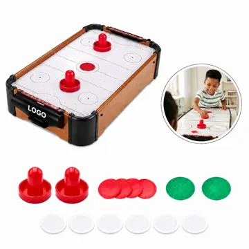 2-Piece Air Hockey Set with Side Rails, Portable Tabletop