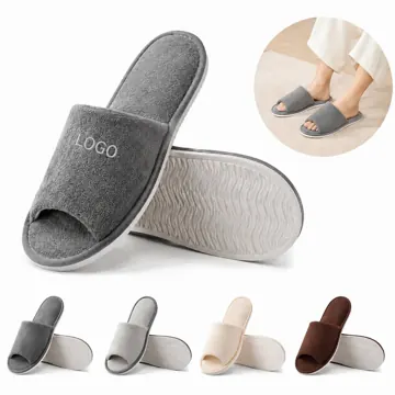 Disposable Non-Skid Cotton Slippers for Hotel Spa Guest Use