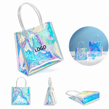 Iridescent PVC Transparent Laser Waterproof Tote Bag