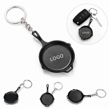 Customizable Flat Metal Keychain with Split Ring