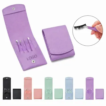 4-in-1 Precision Lash Tweezer Set with Travel Case