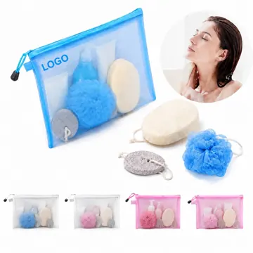 3-Piece Body Exfoliating Spa Set with Natural Loofah