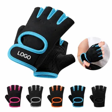 Half-Finger Gym Gloves with Padded Palm for Weightlifting