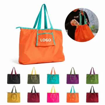 Foldable Reusable Grocery Tote Bag with Handle