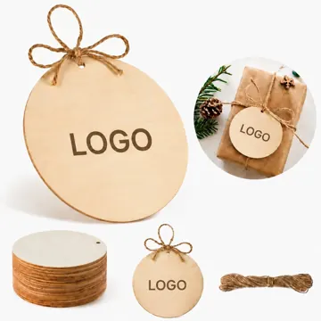 Natural Wooden Christmas Plaque Kit with Festive Motifs