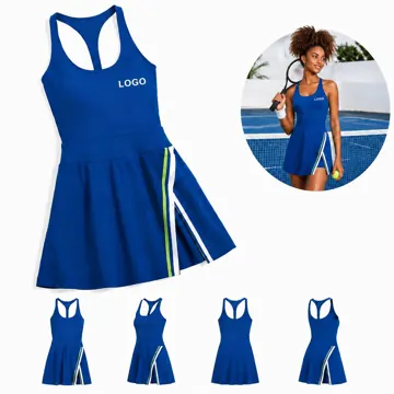 Women's Quick-Dry Tennis Dress with Built-in Shorts