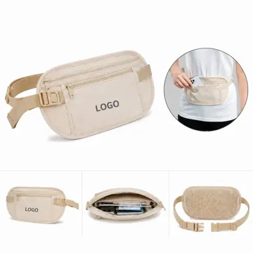 Anti-Theft Concealable Nylon Waist Pack with Hidden Zipper