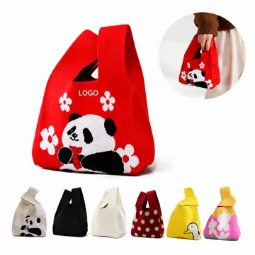 Chunky Knit Tote Bag with Durable Handles for Everyday Use