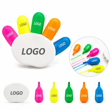 Finger Shape Highlighter Pens, Ergonomic Chisel Tip