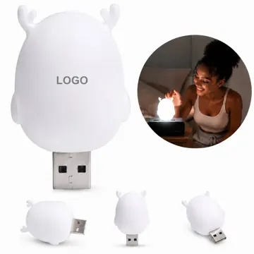 USB 2-Color Night Light with Auto Sensor, Energy Efficient
