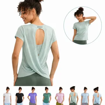 Women's Breathable Open-Front Short Sleeve Yoga Cover-Up