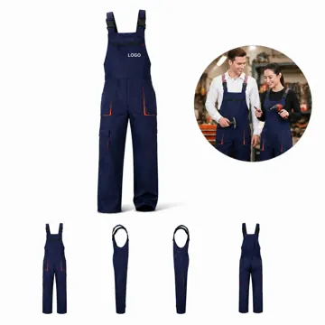 Oil-Resistant Unisex Bib Overalls with Adjustable Suspenders