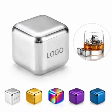 Reusable 304 Stainless Steel Ice Cubes for Whiskey, Coffee