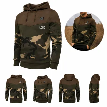 Heated Color-Block Hoodie with 5 Heating Zones, USB Powered