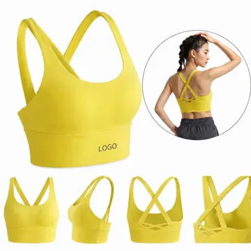 Women's Seamless Racerback Sports Crop Top for Yoga