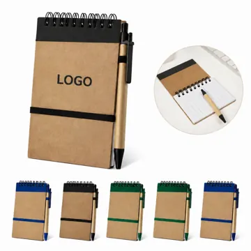 Compact 70-Sheet Notepad with Pen, Portable Writing Set