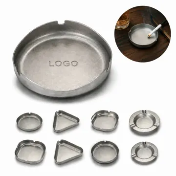 Retro Industrial Stainless Steel Ashtray, Vintage
