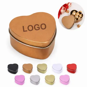 Rustproof Heart Shaped Metal Tins with Lids for Storage