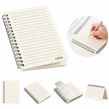 Clear PP Notepad with Logo, 50 Sheets Pocket Size