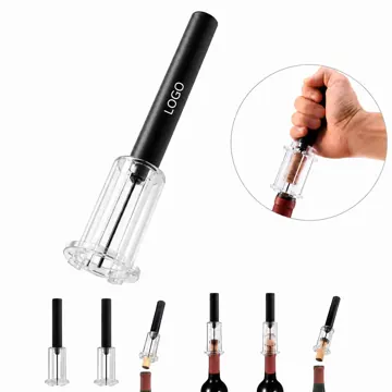 Stainless Steel Air Wine Opener with Pressure Gauge