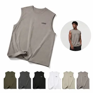 Unisex Quick-Dry Cotton Blend Sleeveless Athletic Tank Top