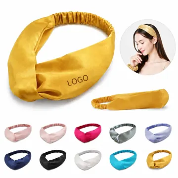 Silk Satin Elastic Headband for Hair, Anti-Frizz Comfort Fit