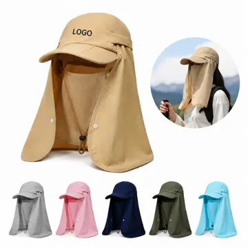 Detachable Sun Hat with Face & Neck Mask UV Protection